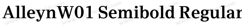 AlleynW01 Semibold Regular字体转换
